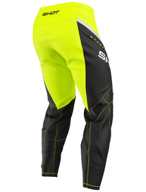 Pantalon cross Enfant Shot Draw Daytona Jaune Fluo 2026 Dos