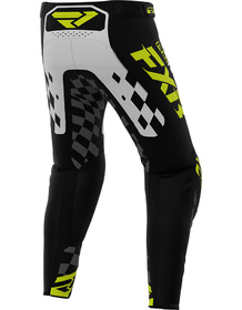 Pantalon cross FXR Revo Daytona Blanc-Jaune Fluo 26.5 Dos