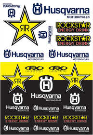 Planche d'autocollants Factory Effex Husqvarna Racing