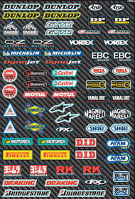 Planche d'autocollants Factory Effex Micro Sponsor Kit