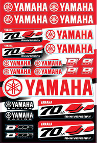 Planche de stickers YAMAHA 70TH - D'COR VISUALS