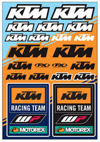 Planche d'autocollant KTM Racing Factory effex FX22-68532