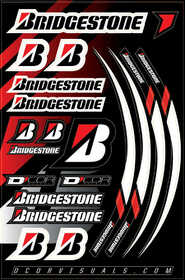 Planche d'autocollants D'Cor Bridgestone