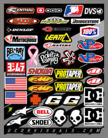 Planche d'autocollants D'Cor Helmet Logos