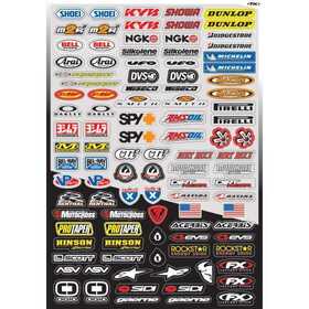 Planche d'autocollants Factory Effex Micro Sponsors