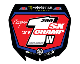 Plaque rouge D'Cor Visuals Cooper 250 SX West Coast Champ 2021