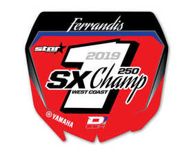 Plaque rouge D'Cor Visuals Ferrandis 250 SX West Coast Champ 2019