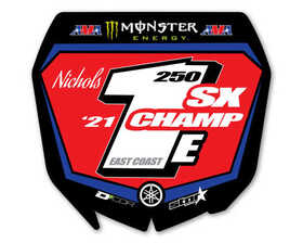 Plaque rouge D'Cor Visuals Nichols 250 SX Champ East Coast 2021