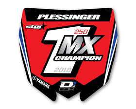 Plaque rouge D'Cor Visuals Plessinger 250 MX Champ 2018