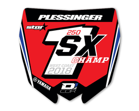 Plaque rouge D'Cor Visuals Plessinger 250 SX West Coast Champ 2018
