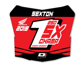 Plaque rouge D'Cor Visuals Sexton 250 SX Champ East Coast 2019