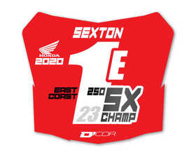 Plaque rouge D'Cor Visuals Sexton 250 SX Champ East Coast 2020