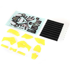 Plastiques Losi Jaune avec kit déco