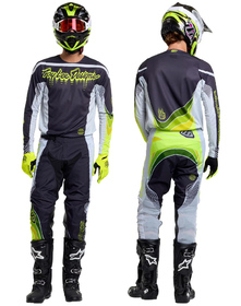 Tenue cross Troy Lee Designs GP Pro Stagger Jaune Fluo 2027